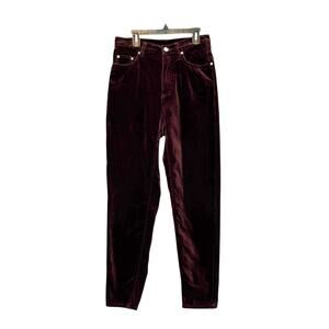 Liz Claiborne vintage eggplant purple velvet jeans size 4P